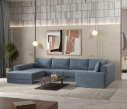 Диван угловой Модерно П-образный велюр Бинго Лилак